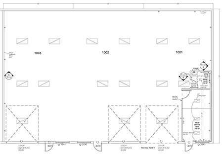 Floorplan for Combination Unit 1001-1003