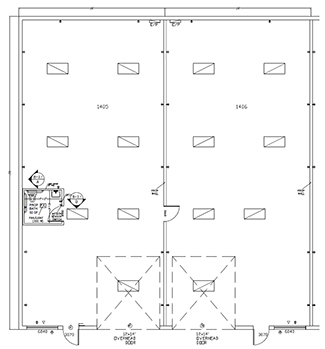 Floorplan for Combination Unit 1405 & 1406